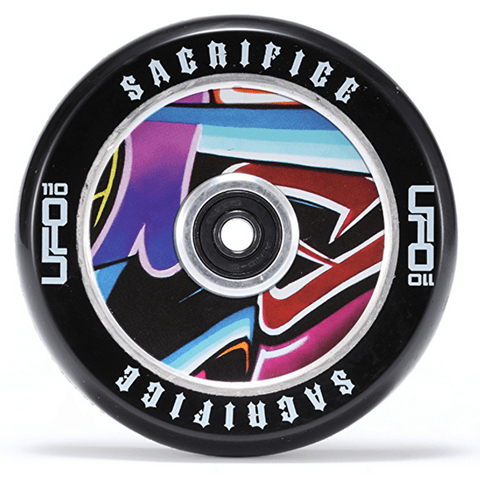 Sacrifice UFO 110mm Scooter Wheel - Black/Graffiti