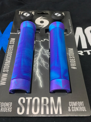 Storm Twister Scooter Grips -Teal / Purple