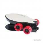 Linky folding electric longboard bamboo deck with red wheels