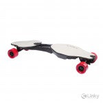 Linky folding electric longboard bamboo deck with red wheels