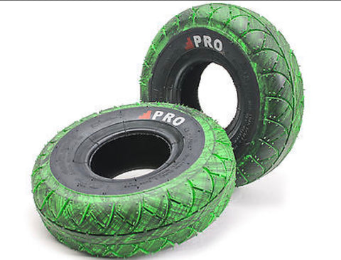Rocker Mini BMX Pro Street Tyres - Green Black - X 2