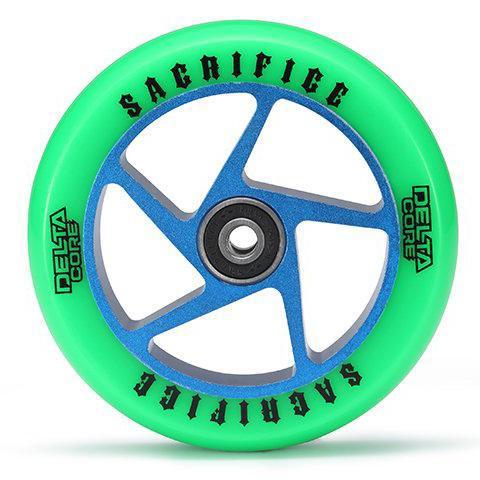 Sacrifice Delta Core 110mm Scooter Wheels X2 - Green Blue