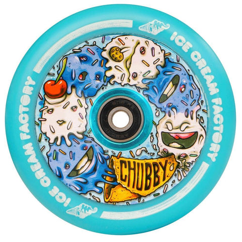 Chubby Ice Cream  110mm Wheels  - Blue  -  Sold As A Pair