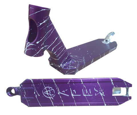 Apex Pro Scooter Deck Splatter special edition 17.5" Purple / White