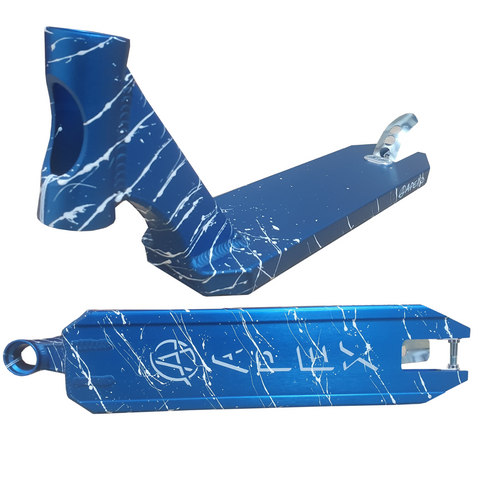Apex Pro Scooter Deck Splatter special edition 17.5" Blue / White