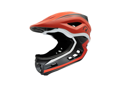 Revvi Super Lightweight Kids Full Face Helmet (54-57 cm) - Red