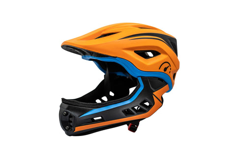 Revvi Super Lightweight Kids Full Face Helmet (54-57cm) - Orange