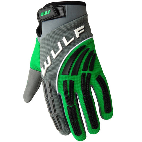 Wulfsport Cub Shadow Kids / Childrens Motocross Gloves - GREEN