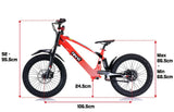 Revvi 20" Kid's Electric Motor Bike - Red - PRE ORDER