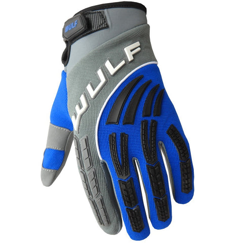 Wulfsport Cub Shadow Kids / Childrens Motocross Gloves - BLUE