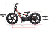 Revvi 16" 250W Electric Balance Bike - RED - 2025 Model