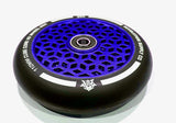 Revolution Cube Core Stunt Scooter Wheels 110mm - Black on Blue - SOLD AS A PAIR