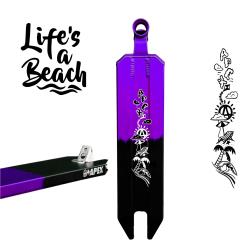 Apex Pro Scooter Deck Lifes A Beach Special Edition Black / Purple 580mm x 5" wide