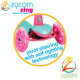 Zycom Zing Light Up Complete Scooter with Light Up Wheels - Teal/pink