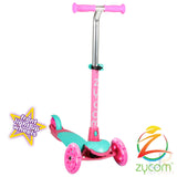 Zycom Zing Light Up Complete Scooter with Light Up Wheels - Teal/pink