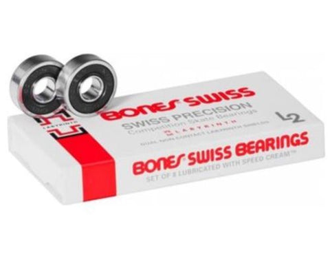 Bones Swiss Labyrinth 2 Precision Skate Bearings - Pack of 8 Plus Free Sticker