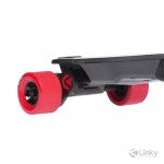 Linky folding electric longboard bamboo deck with red wheels