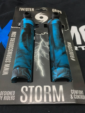 Storm Twister Scooter Grips - Blue / Black