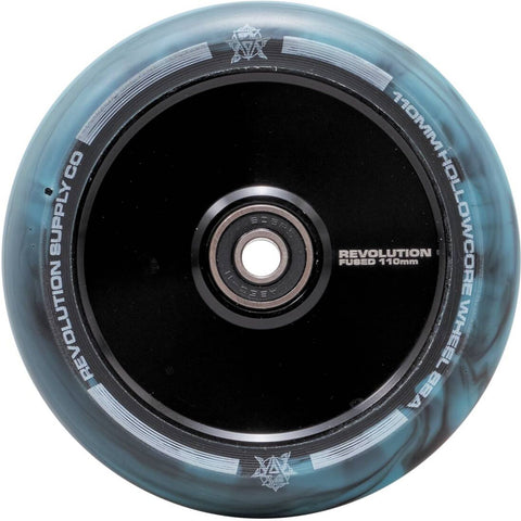 REVOLUTION SUPPLY FUSED CORE 110MM STUNT SCOOTER WHEELS - BLACK / BLUE