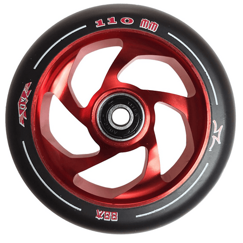 AO Delta 5 Hole 110mm Wheel incl Bearings - Red