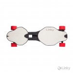 Linky folding electric longboard bamboo deck with red wheels