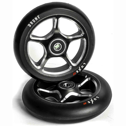Drone Luxe stunt scooter wheels BLACK ( sold as a pair )