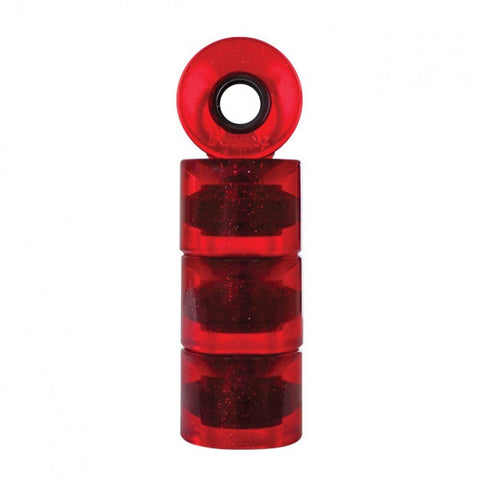 Penny Cruiser Skateboard Wheels - Red Glitter