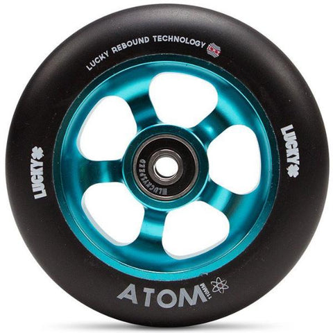 Lucky Atom 110MM Scooter Wheels - Black/Blue