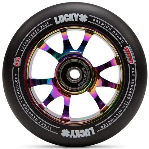 Lucky Toaster 110MM Scooter Wheels - Neochrome/Black