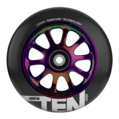 Lucky Tens 110mm Scooter Wheels - Neochrome/Black