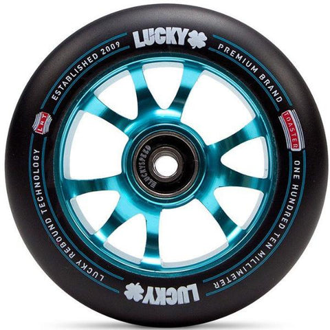 Lucky Toaster 110MM Scooter Wheels - Teal/Black