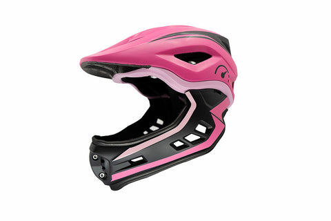 Revvi Super Lightweight Kids Full Face Helmet (48-53cm) - Pink
