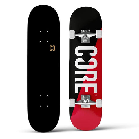 CORE Complete Skateboard Split - Red/Black 7.75