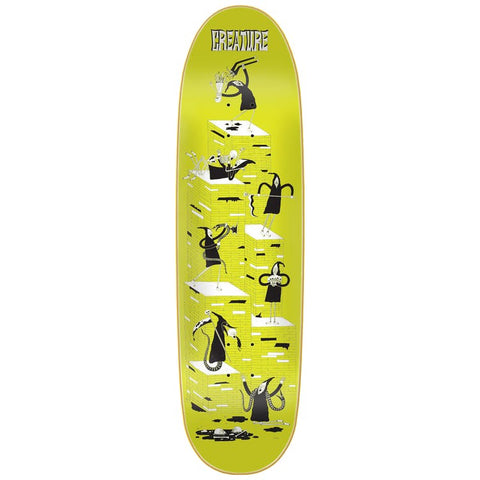Creature Free For All Skateboard Deck - Yellow