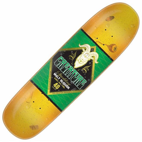 Creature Malt Liquor Everslick Skateboard Deck MD Yellow 8.65