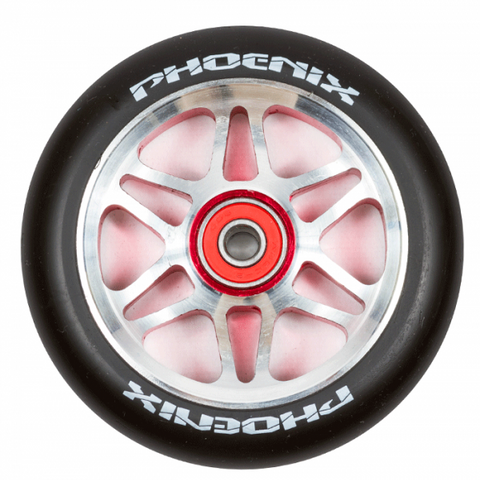 Phoenix F6 Alloy Core Wheels 110mm - Red/Black