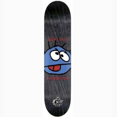 Foundation Merlino Germ Skateboard Deck - Black/Blue